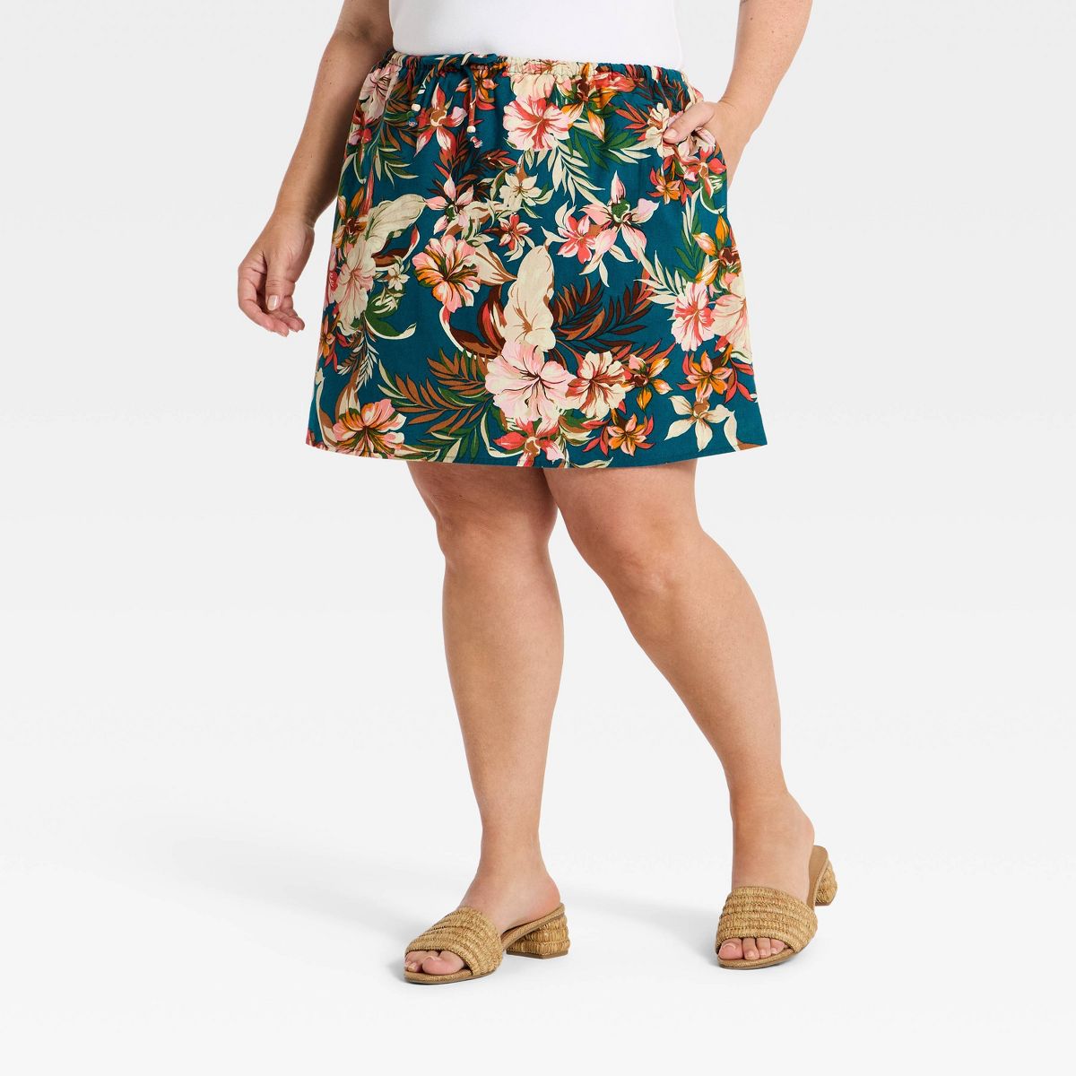 Women's Beaded Linen Mini Skirt - A New Day™ - thumbnail 10