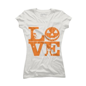 Junior's Design By Humans Halloween Love Night Creepy Cute Fun By RedBirdLS T-Shirt - 1 of 3