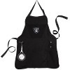 Evergreen Las Vegas Raiders Black Grill Apron- 26 x 30 Inches Durable Cotton with Tool Pockets and Beverage Holder - 2 of 2