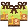 Big Dot of Happiness Funfari - Fun Safari Jungle - Square Favor Gift Boxes - Baby Shower or Birthday Party Bow Boxes - Set of 12 - 2 of 4