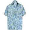LA LEELA Men's Hawaiian Trendy Beach Summer Vacation Shirts Casual Collared Short Sleeve Shirts Button Down Shirt Men - 4 of 4