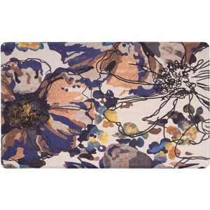 World Rug Gallery Modern Bright Flowers Anti Fatigue Standing Mat - 1 of 4