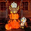 Joyfy 6 FT Thanksgiving Pumpkin Turkey Inflatable Stacking, Blow Up Outdoor Decorations With Built-in LED, Halloween Inflatable Decorations - 3 of 4