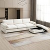 96.5" Chenille L-Shaped Sectional Sofa with Storage Ottoman, Adjustable Phone Holder & USB Charger - 4 of 4