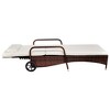 vidaXL Sun Lounger with Cushion & Wheels Poly Rattan Brown - 2 of 3