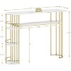 coucheta 43.5" Console Table for Entryway, Gold Sofa Tables with Storage and Shelves, 5 Tier Modern Couch Table for Living Room, Foyer, Bedroom - 3 of 4