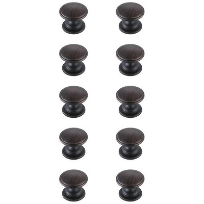 Elegant Lighting Kaid 1.2Inch Diameter Oil-rubbed Bronze Mushroom Knob Multipack (Set of 10)