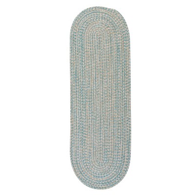 Colonial Mills Tremont Braided Runner, Teal 2'x11', Oval Shape
