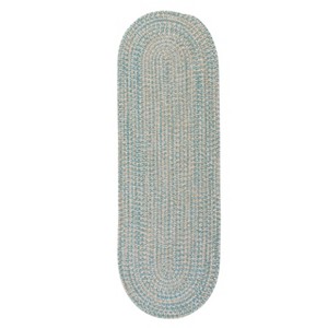 Colonial Mills Tremont Braided Runner, Teal 2'x11', Oval Shape - 1 of 4