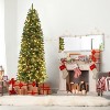 6/7ft Prelit Artificial Christmas Tree, Dual Color Led Lights, Slim/Flocked Options - 3 of 4