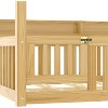Kumasinova Twin/Full Montessori Floor Bed with Canopy,Solid Wood Kids Bed Frame with Guardrails and Built-in Storage Shelves for Boys & Girls Bedroom - 3 of 4