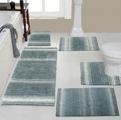 Gradiation Rug Collection Cotton Tufted Set of 5 Bath Rug Set - Home Weavers