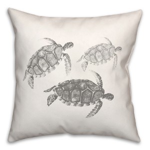 Creative Products Watercolor Sea Turtles 18x18 Spun Poly Pillow - 1 of 4