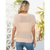 Coolmee Womens V Neck Summer Pullover Sweater Vests Cap Sleeve Tops Casual Loose Fit Lightweight Knit Vest Tops - 3 of 4