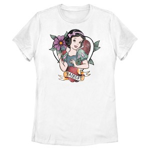 Womens Snow White and the Seven Dwarfs Fairest Tattoo T Shirt - 1 of 4