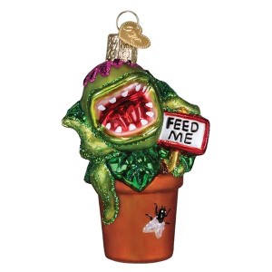 Old World Christmas Blown Glass Ornament for Christmas Tree, Venus Fly Trap - 1 of 4