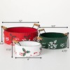 Embossed Holiday Container Multicolor 5.5"H Metal Set of 3 - 4 of 4