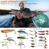 Wikineon 375Pcs Fishing Baits And Tackle Box Saltwater Freshwater Fishing Lures Kit Lifelike Popper Crankbaits Crickets Frogs Spoon Lures Maggots - 2 of 4
