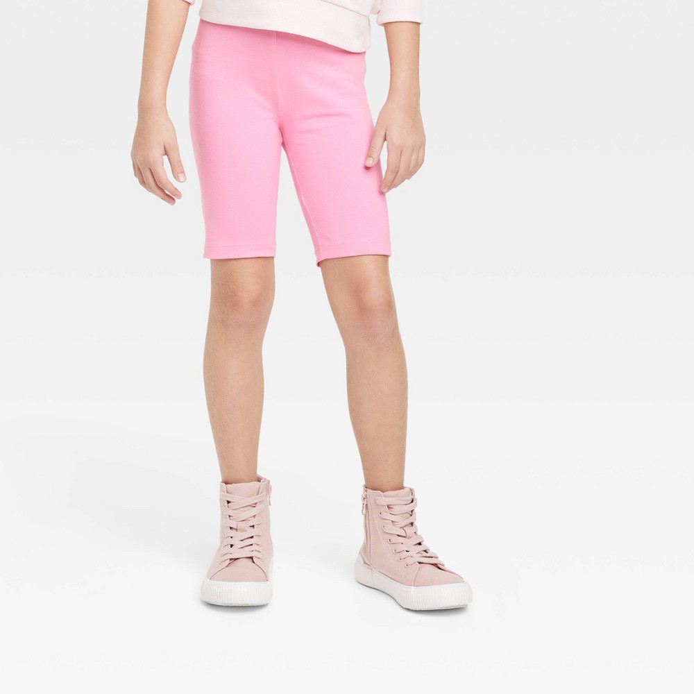 Girls' Bike Shorts - Cat & Jack™ Bright Pink XXL