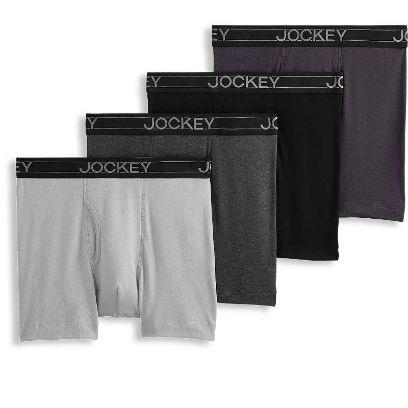 Jockey Men's Lightweight Cotton Blend 5" Boxer Brief - 4 Pack, 1 of 4