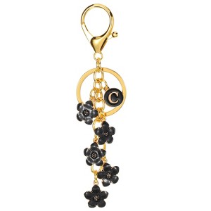Unique Bargains  Metal Small Beautiful Personalized Flower Keychain for Handbag Purse - 1 of 4