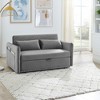 Mocamel Velvet 3-in-1 Convertible Sleeper Sofa Bed with USB Port, Pull-Out Bed, Lumbar Pillows & Side Pocket - 2 of 4
