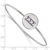 Black Bow Jewelry Sterling Silver Sigma Sigma Sigma Greek Life Bangle Bracelet 8 Inch - image 2 of 3