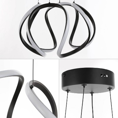 Euphoria 18.5" Black Aluminum LED Pendant Light