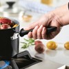 Farberware Reliance Pro 3qt Nonstick Ceramic Covered Straining Saucepan Black/Gray: Dishwasher-Safe, Tempered Glass Lid - 4 of 4