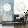 Best Choice Products 36in Framed Round Bathroom Vanity Wall Mirror w/ Anti-Blast Film - 2 of 4