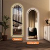 APRILSOUL 65" x 21" Arch Design LED Full Length Mirror,Dimmable,High Definition & Explosion-Proof, Full-Length Standing or Wall-Mounted - 3 of 4