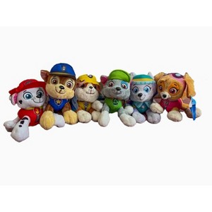 PAW Patrol 6" Plush Toy SET of 6 Characters Marshall Skye Everest Rocky Rubble Chase - 1 of 4
