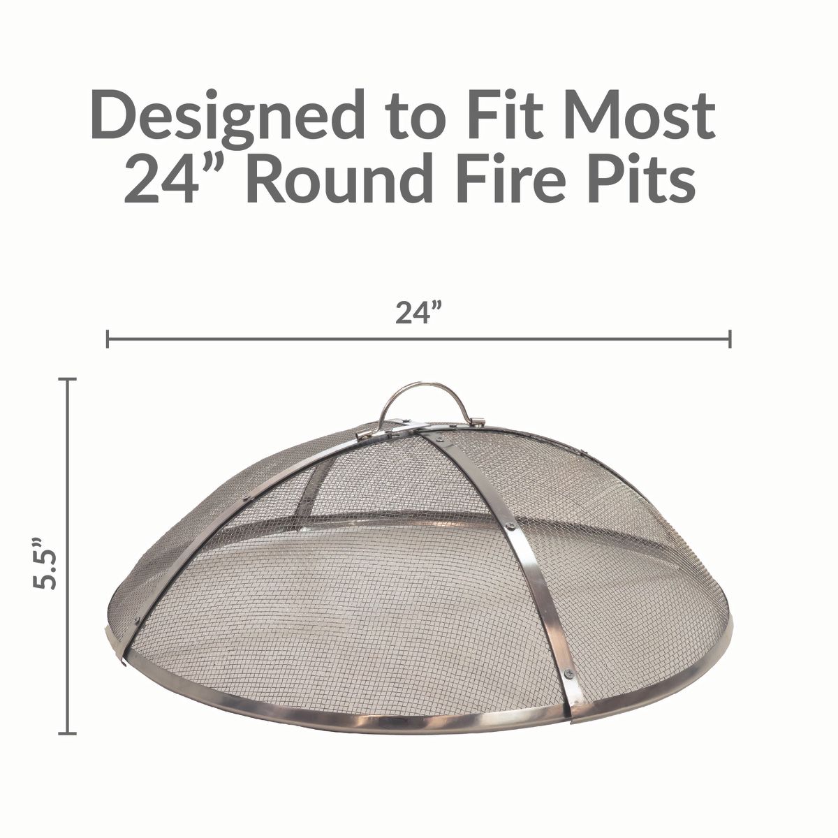 Sunnydaze Heavy-Duty Stainless Steel Mesh Round Fire Pit Spark Screen with Lifting Ring - thumbnail 7