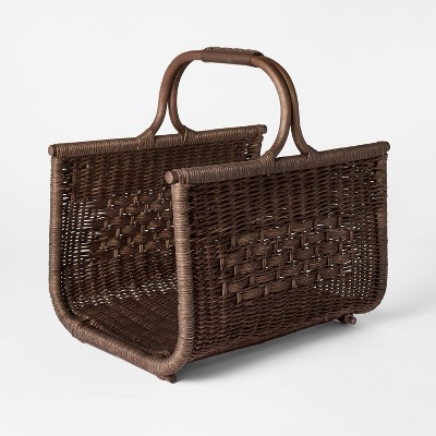 Woven log holder sale