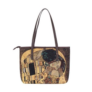 Signare USA Gold Kiss by Gustav Klimt Shoulder Tote Bag - 1 of 4