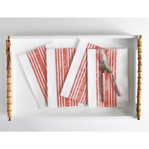 Solino Home Striped Linen Dinner Napkins | Farmhouse - 1 of 4
