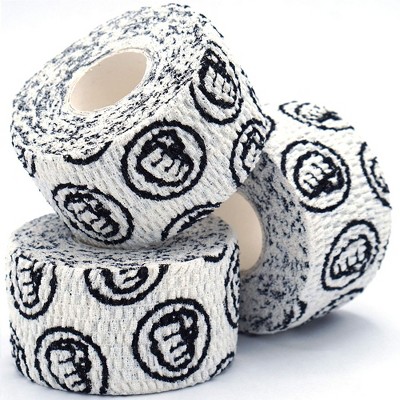 WOD Nation Bulk 3-Pack Weightlifting Hook Grip Tape, Comfortable & Stretchy Athletic Thumb Tape for Exercise (23ft Per Roll)- White