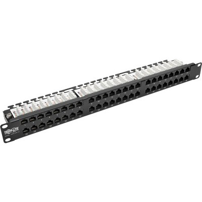 Tripp Lite 48-Port 1U Cat 5 Cat 5e Patch Panel Rackmount 110 RJ45 Ethernet - 48 Port(s) - 48 x RJ-45 - 1U High - 19" Wide - Rack-mountable