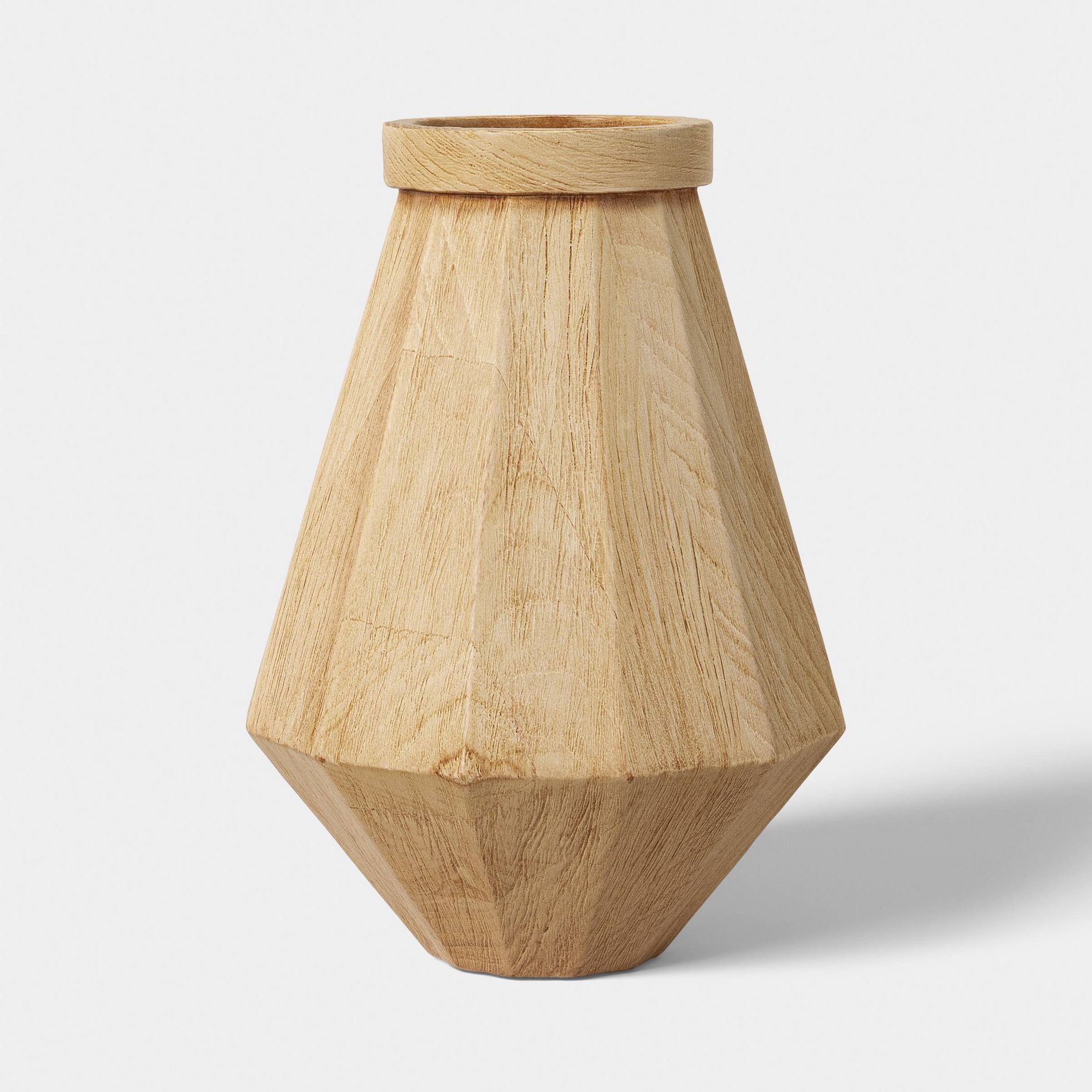 Tall Bleached Wood Vase - Threshold™