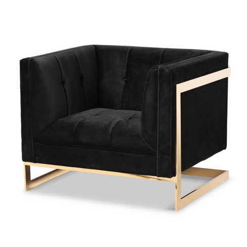 Gold discount tufted chair