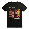 Seven Times Six Five Nights At Freddy's T-Shirt Men's Character Columns Horror Game Tee - 3 of 4