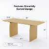 Wooakway 30" H Modern Double Pedestal Table Versatile for Dining Conference and Gaming (Black/Walnut/Natural) - 4 of 4