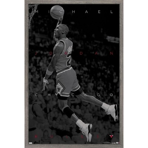 Trends International Michael Jordan - Timeline Framed Wall Poster Prints  White Framed Version 22.375 X 34 : Target