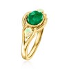 Ross-Simons Opal and 1.50 Carat Emerald Ring in 18kt Gold Over Sterling - 3 of 4