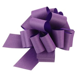 Unique Bargains Personalized Sparkly Gift Wrapping Large Pull Bows for Wedding Baskets 5 Pcs - 1 of 4