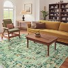 5x7 Green Modern Indoor Area Rug, Low Pile Non-Slip Washable Carpet for Living Room, Bedroom & Bathroom, Soft Floor Mat - 3 of 4