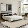 ABYNOW Machine Washable Area Rug – Vintage Blue Abstract Pattern, Non-Slip Low Pile Chenille for Bedroom & Living Room - 2 of 4