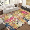 Modern Abstract Rug,  Area Rug, Washable Rug Soft Colorful Rug Modern Living Room Rug Non Slip Low Pile Indoor Floor Carpet - 2 of 4
