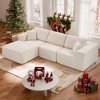 104x67x23.6in Luxury  Beige Lamb Velvet Sofa, Convertible Double Sofa Bed for Living Room and Balcony - 2 of 4