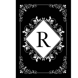Briarwood Lane Everyday Double Sided Garden Flag 12x18 For Outdoor Black and White Monogram R Garden Flag Flags For Outside - 1 of 4